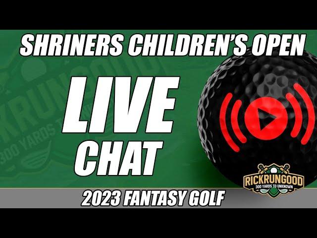 Shriners Children's Open Live Chat | Fantasy, Betting, DFS Q&A, Weather 2023