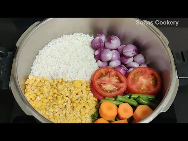 Easy Lunch Box Recipe | How To Make Tasty Hotel Saravana Bhavan Style Sambar Sadham