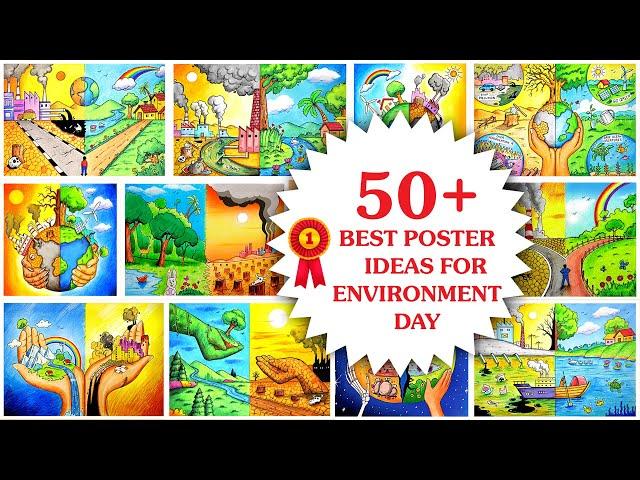 Environment Day Poster Ideas to win competition / 50 plus unique Drawing ideas