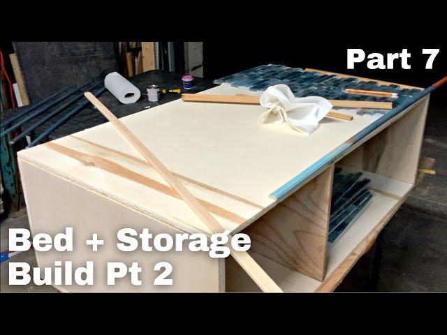 VAN LIFE | Building Bed And Storage In Van | 1978 Dodge Street Van Custom Interior Build - Pt.7
