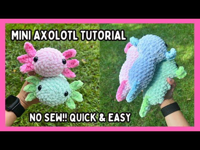 Crochet Axolotl (NO SEW) Tutorial  FREE Amigurumi Pattern Step by Step, Advanced Beginners