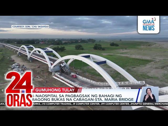 6 naospital sa pagbagsak ng bahagi ng bagong bukas na Cabagan-Sta. Maria Bridge | 24 Oras