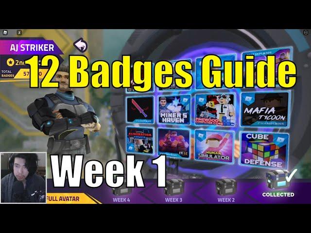 How to get ALL 12 Badges for AJ Striker | Metaverse Event | Week 1 | AJ’s Crate Drop #1