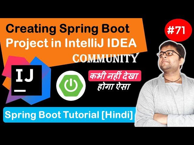 creating Spring Boot Project directly in IntelliJ IDEA Community | Spring Boot Tutorial [HINDI]