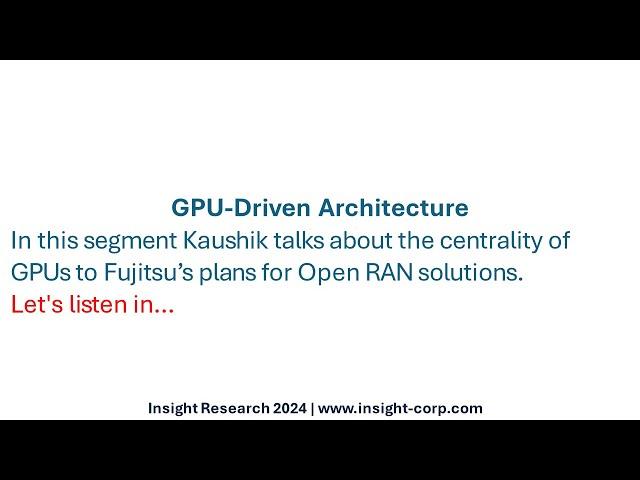 The GPU Central - Fujitsu Research India and Open RAN: Kaushik Sinha Speaks