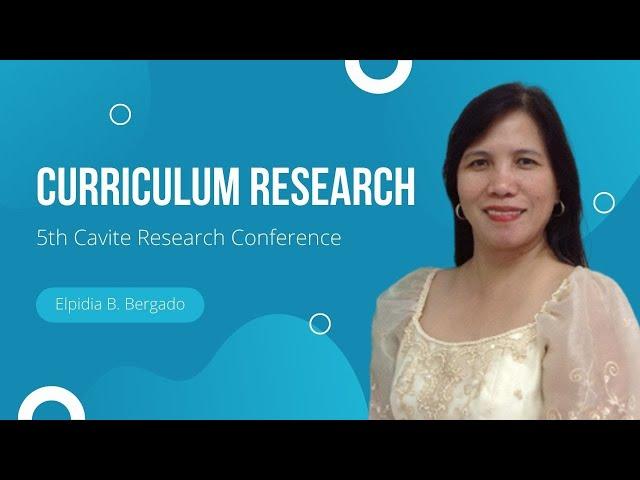 DepEd Cavite Chief on Curriculum Research Studies