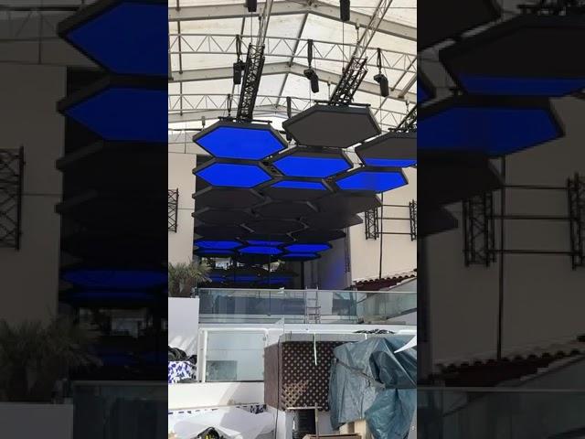 P3 Outdoor Hexagonal LED Display Screen in France #ledscreen #leddisplays