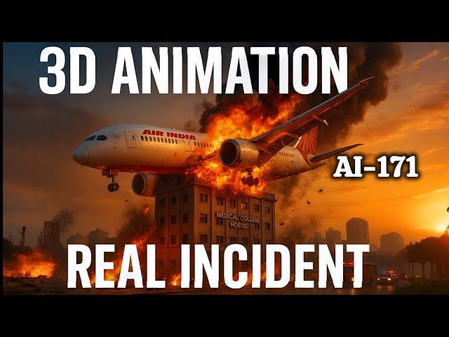  Air India AI-171 Crash Explained | 3D Animation of Real Incident in Ahmedabad