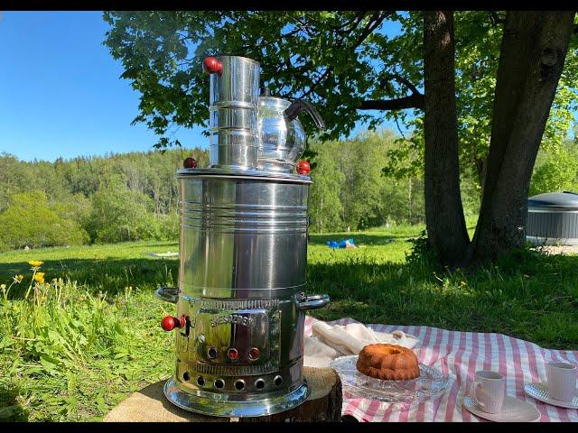 How to use samovar (camp stove)?