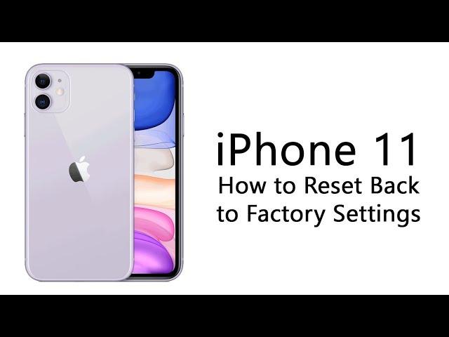 iPhone 11 How to Reset Back to Factory Settings