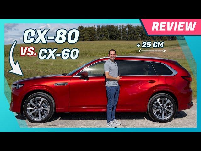 Mazda CX-80 mit 254 PS Diesel im Test: Verbrauch 6-Zylinder | Vergleich CX-60 | 0-100 km/h