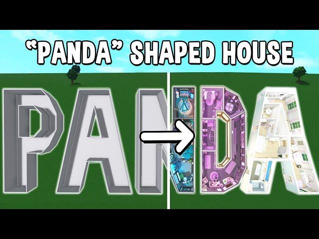 Building the WORD 'PANDA' into a Bloxburg House