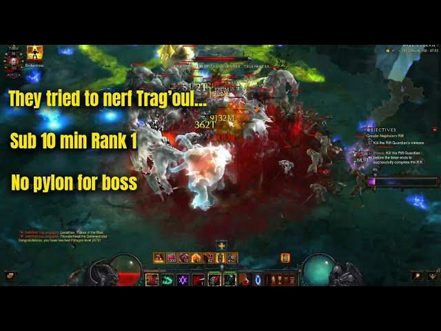 Season 30 Rank 1 Trag'oul Necromancer GR150 Solo - Diablo 3