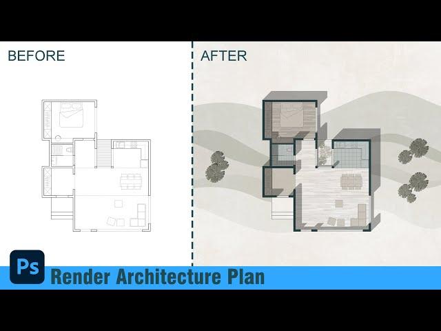 Photoshop Tips: Rendering an Architecture Plan in 6 Steps