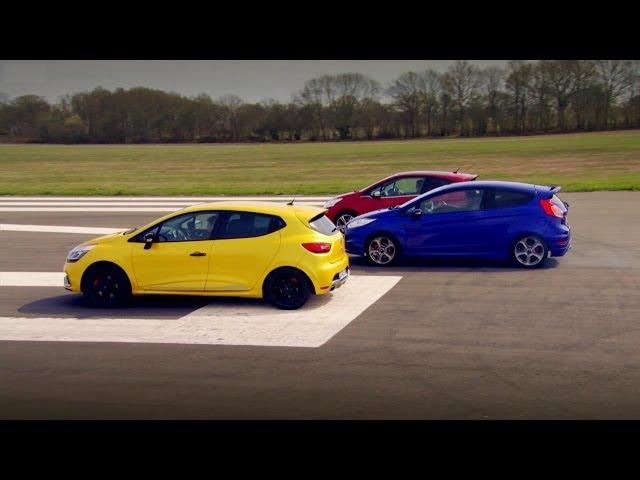 Peugeot 208 GTi vs Renault Clio 200 Vs Ford Fiesta ST | Top Gear | Series 20 | BBC