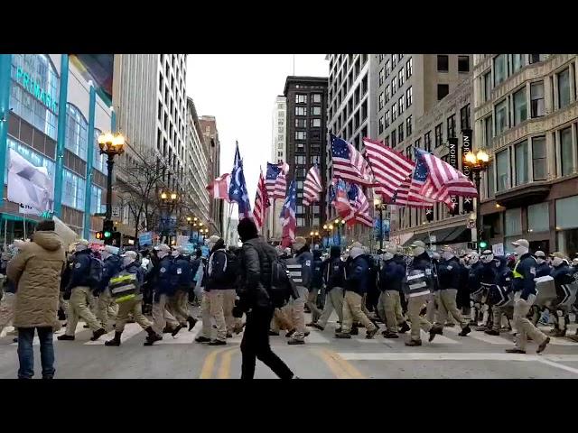 Patriot Front marches in the Chicago March for Life