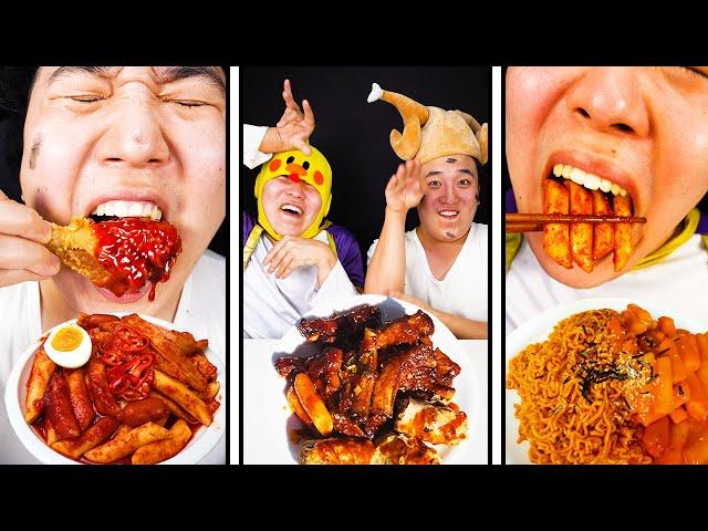 Spicy food challenge | Tteokbokki Fire Noodle ASMR Mukbang