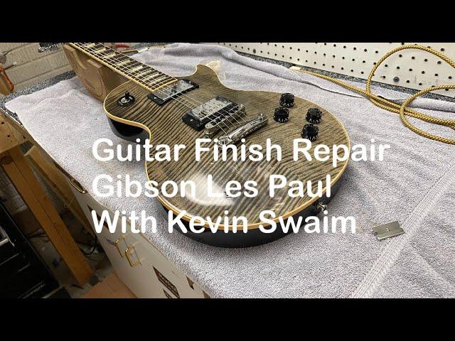 Guitar Finish Repair - Nitro Drop Fill on Gibson Les Paul