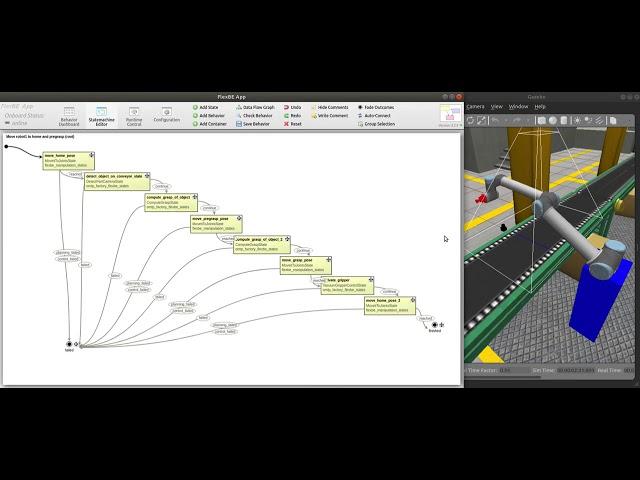 FlexBE Behavior Engine Robot Pick and Place with ROS, Gazebo and State Machines