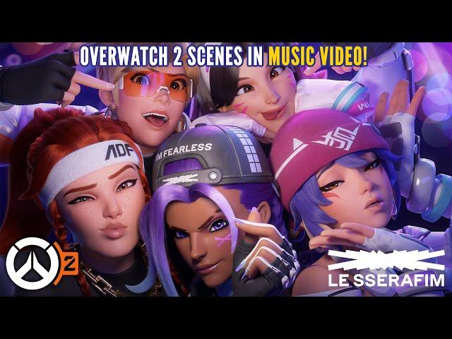 All Overwatch 2 scenes in 'Perfect Night' by LE SSERAFIM