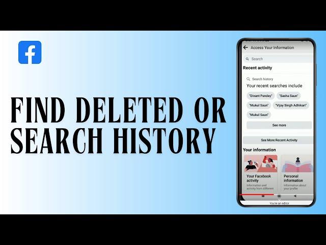 How to Find Deleted or Search History on Facebook I Net Nimble