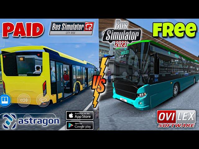  CITY BUSES | Bus Simulator City Ride by Astragon vs Bus Simulator 2023 by Ovilex Software