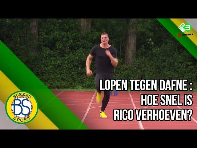 Kickbokser Rico Verhoeven loopt 100m tegen Dafne Schippers!