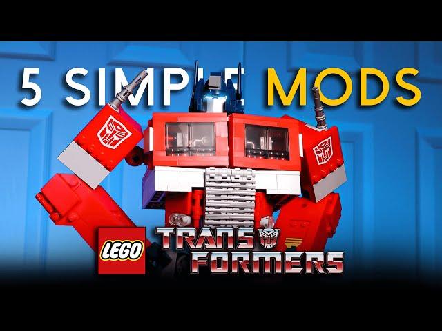 5 SIMPLE Mods You Should Do To Your LEGO Optimus Prime Transformers Set [10302] [4K]