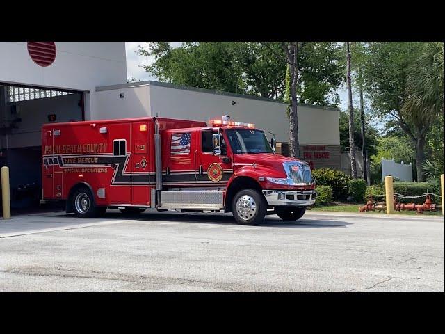 Palm Beach County Fire Rescue Rescue 19 Responding From Station!