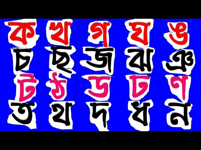 ক খ গ ঘ ঙ চ ছ জ ঝ ঞ ট ঠ ড ঢ ণ ত থ দ ধ ন প ফ ব ভ ম য র ল শ ষ স হ ড় ঢ় য় .... বেনজন বর্ণমালা