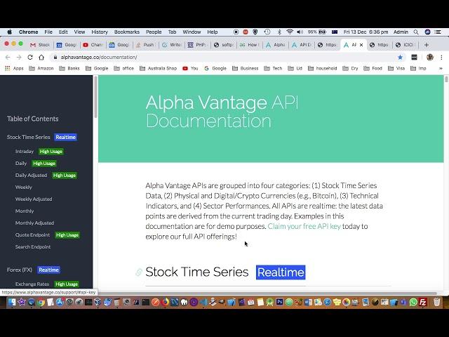 Get BSE and NSE stock prices using API |  Alpha Vantage India stock market API