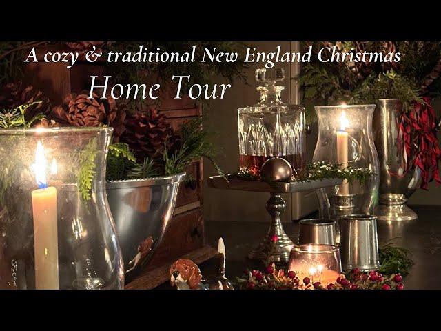Christmas Home Tour - A Cozy classic and traditional antique home in New England