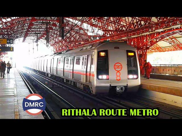 Delhi metro red line train shaheed sthal new bus adda to rithala route line