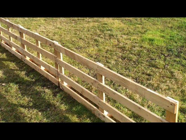 Building a pallet fence and wind block part one. Free beautiful fencing for the garden.