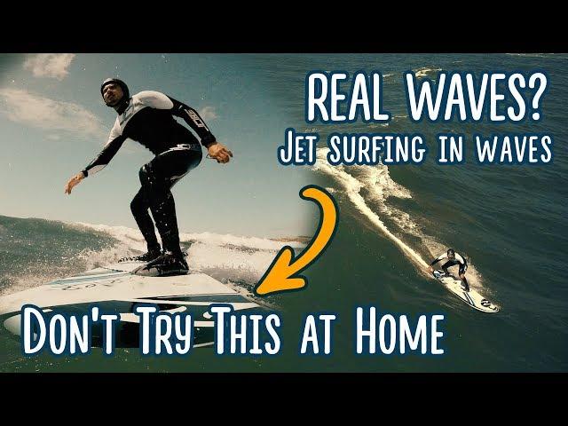 Jet Surfing in REAL WAVES?  Carver e-surfer ocean test