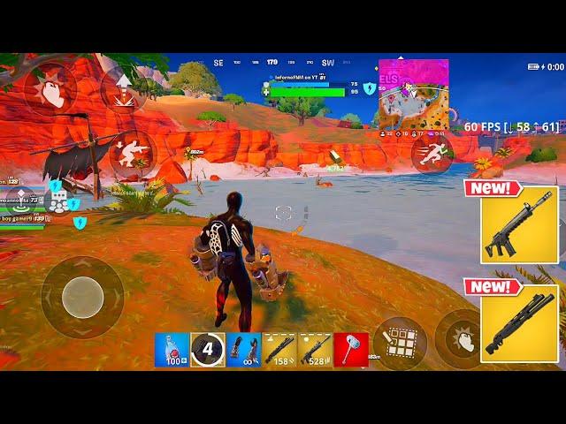 Samsung S23 Ultra 60 FPS Fortnite Mobile Gameplay *30 Elimination Squads Wins Chapter 5 Season 3*