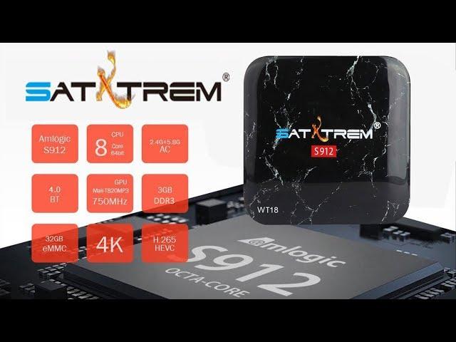 Новинка 2018 TV Box Satxtrem WT18 на 8-Ядерном процессоре S912 Обзор