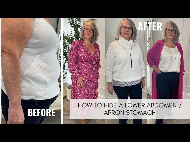 BODY SHAPE MASTER CLASS 10: HOW TO DISGUISE A LOWER ABDOMEN /APRON STOMACH.