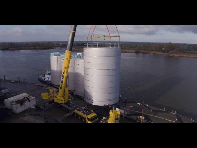 Drone footage - 6 x 1000 m3 storage tanks - Gpi Tanks