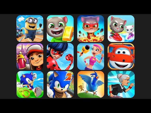 Minion Rush | Talking Tom Gold Run | Hero Dash | Jetski 2 | Subway Surfers | Sonic Dash (12 in 1)