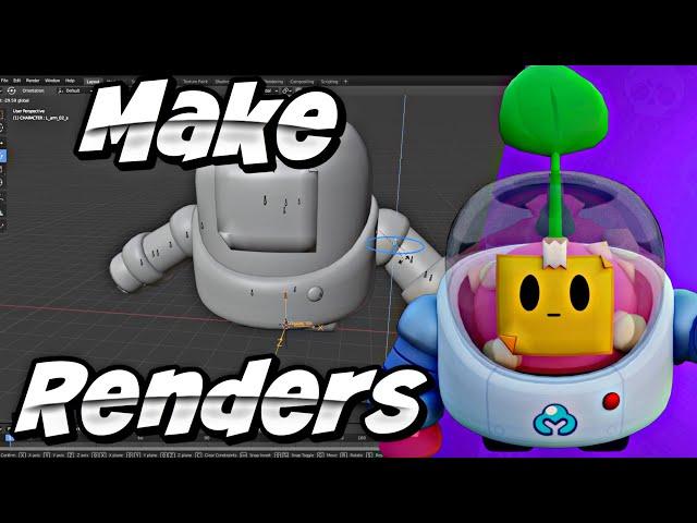 HOW TO MAKE BRAWL STARS 3D RENDERS! MODEL PACK IN DESCRIPTION!!!