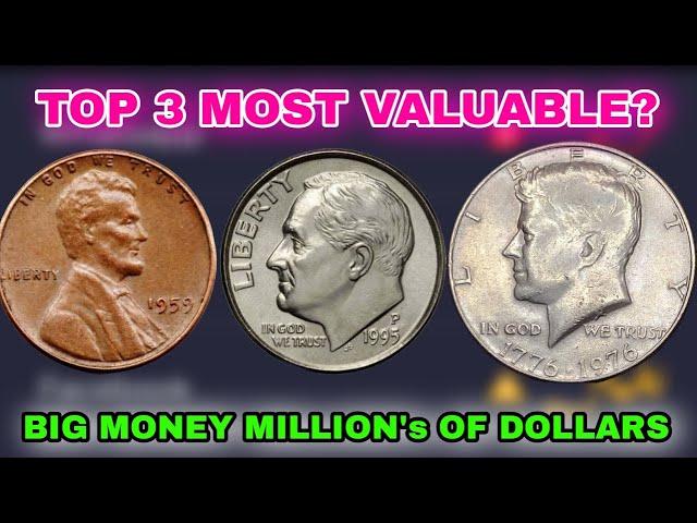 THE TOP 3 MOST VALUABLE UNITED STATE OF AMERICA  OLD COINS BIG MONEY MILLION OF DOLLARS!