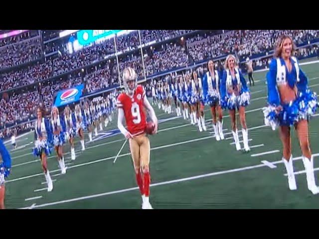 2021 Dallas Cowboys cheerleaders perform thunderstruck pregame 1/16/22