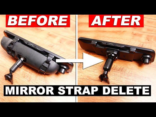 How to Install Mirror Dash Cam WITHOUT Straps (Direct Mount Conversion Kit for LCD Mirror)