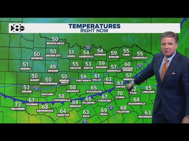 DFW Weather: Cold front brings plummeting temperatures Tuesday