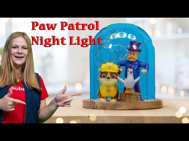 Assistant Crafts a Paw Patrol Night Light wit Mayor Humdinger and Rubble