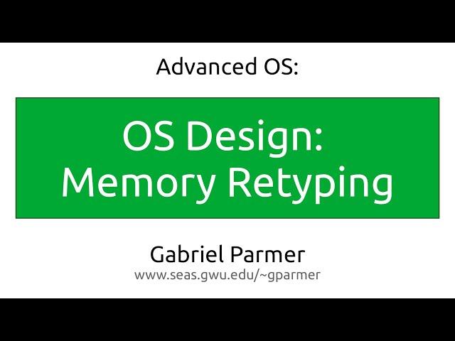 GW AdvOS: User Management of Kernel Memory