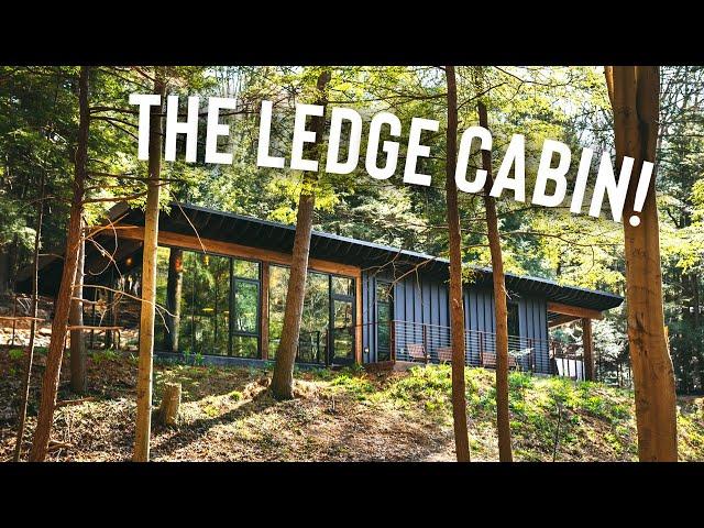 Glass Cabin w/ Caves & Waterfalls! | The Ledge Airbnb Cabin Tour!