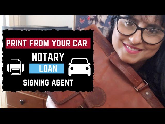 Mobile Notary Loan Signing Agent Mobile Office - How to Print Loan Documents from Your Car