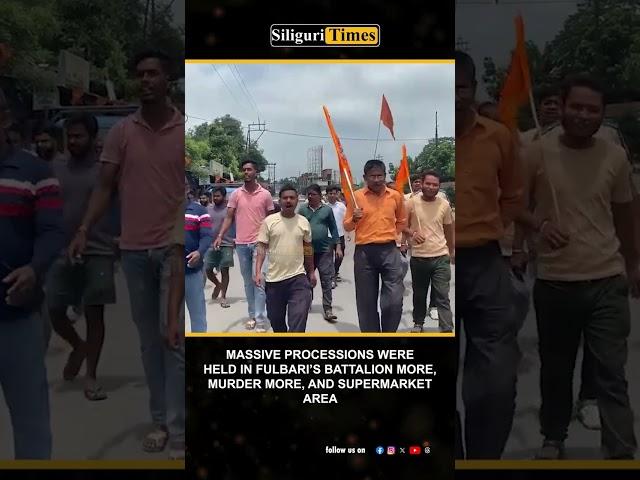 VHP stages processions across Fulbari in support of 24-hour Siliguri bandh
